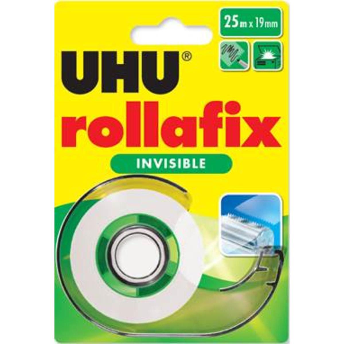 Adhesif invisible rollafix 19 mm x 25 m sur dévidoir