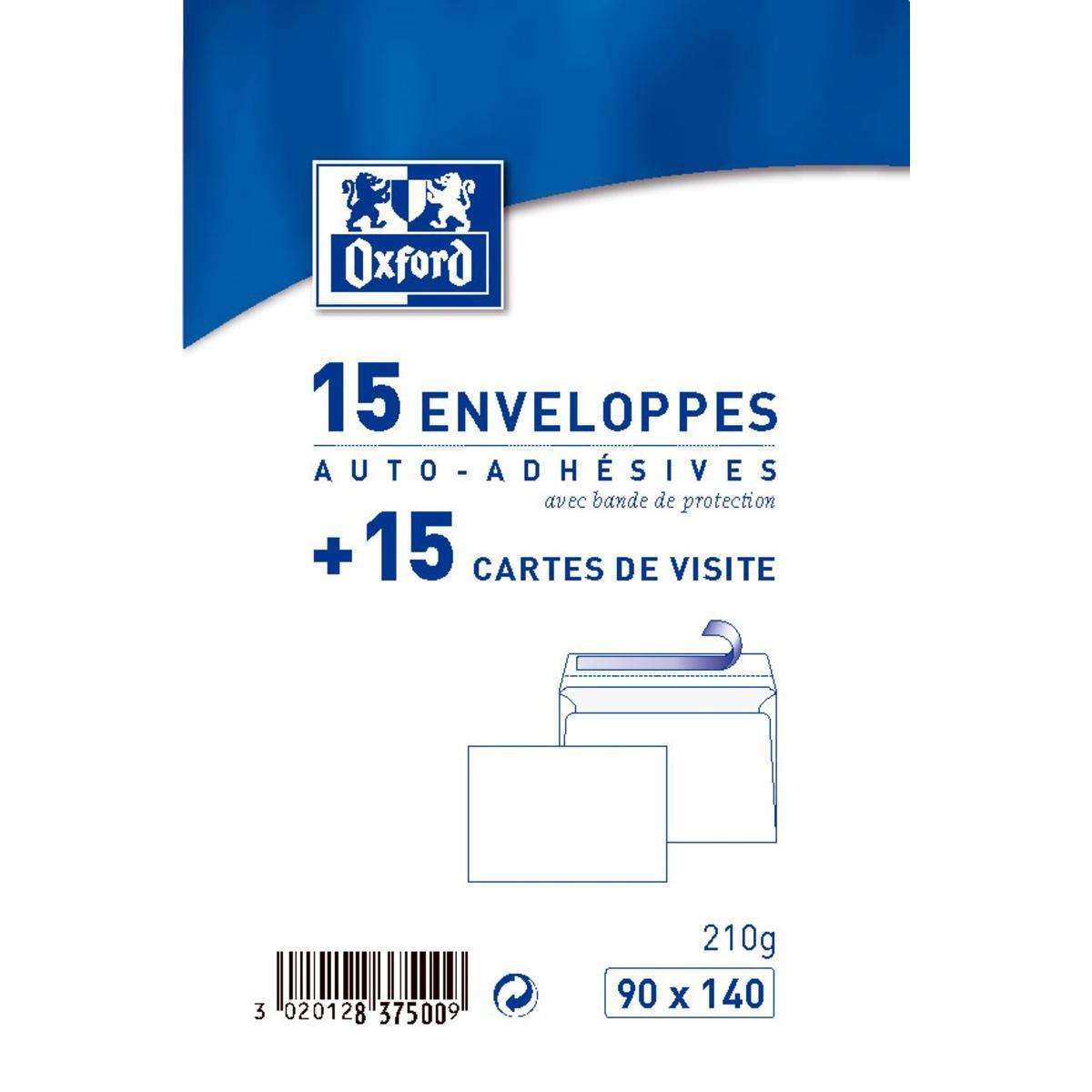 Carte visites + enveloppe x 15 9 x 14 cm