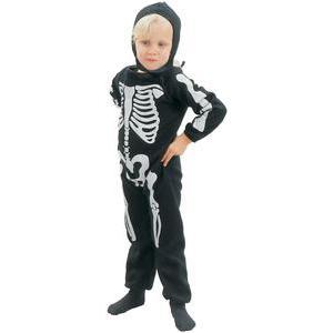 Costume de squelette - Taille bébé (80 à 92 cm) - L 48 x H 3 x l 44 cm - Noir - PTIT CLOWN