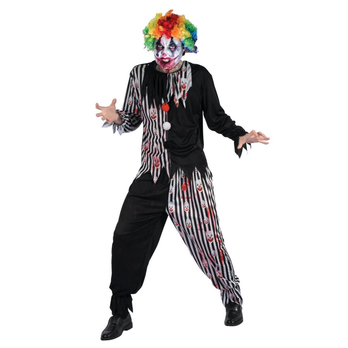 Costume clown sanglant - Taille adulte  - L 40 x H 3 x l 30 cm - Multicolore - PTIT CLOWN