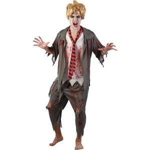 Costume d'étudiant zombie - Taille unique - L 48 x H 3 x l 44 cm - Gris - PTIT CLOWN