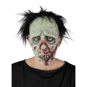 Masque adulte latex zombie avec cheveux - L 25 x l 22 cm - Multicolore - PTIT CLOWN