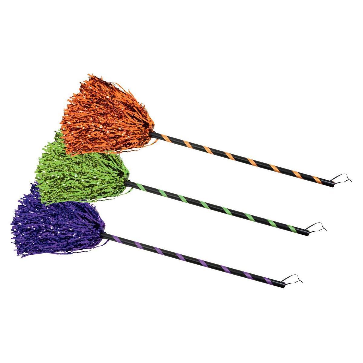 Balai de sorcière - Différents coloris assortis - L 59 x H 2 x l 2 cm - Multicolore - PTIT CLOWN