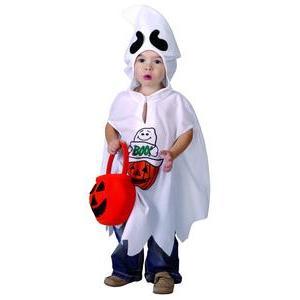 Costume de fantôme - Taille bébé (92 à 104 cm) - L 48 x H 3 x l 44 cm - Blanc - PTIT CLOWN