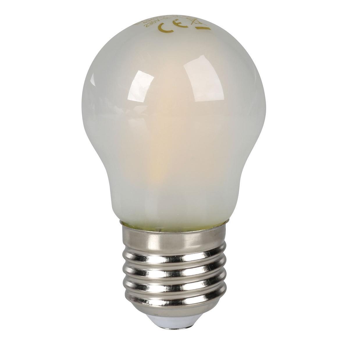 Ampoule LED à filament dépolie sphérique 3 W E27