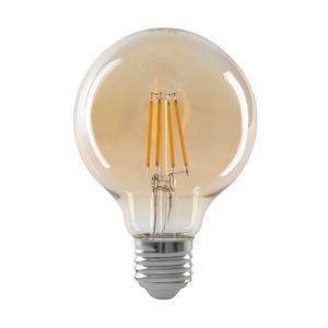 Ampoule sphérique LED à filament - Couleur ambrée - 17 x 8 x 17 cm - Cuivre