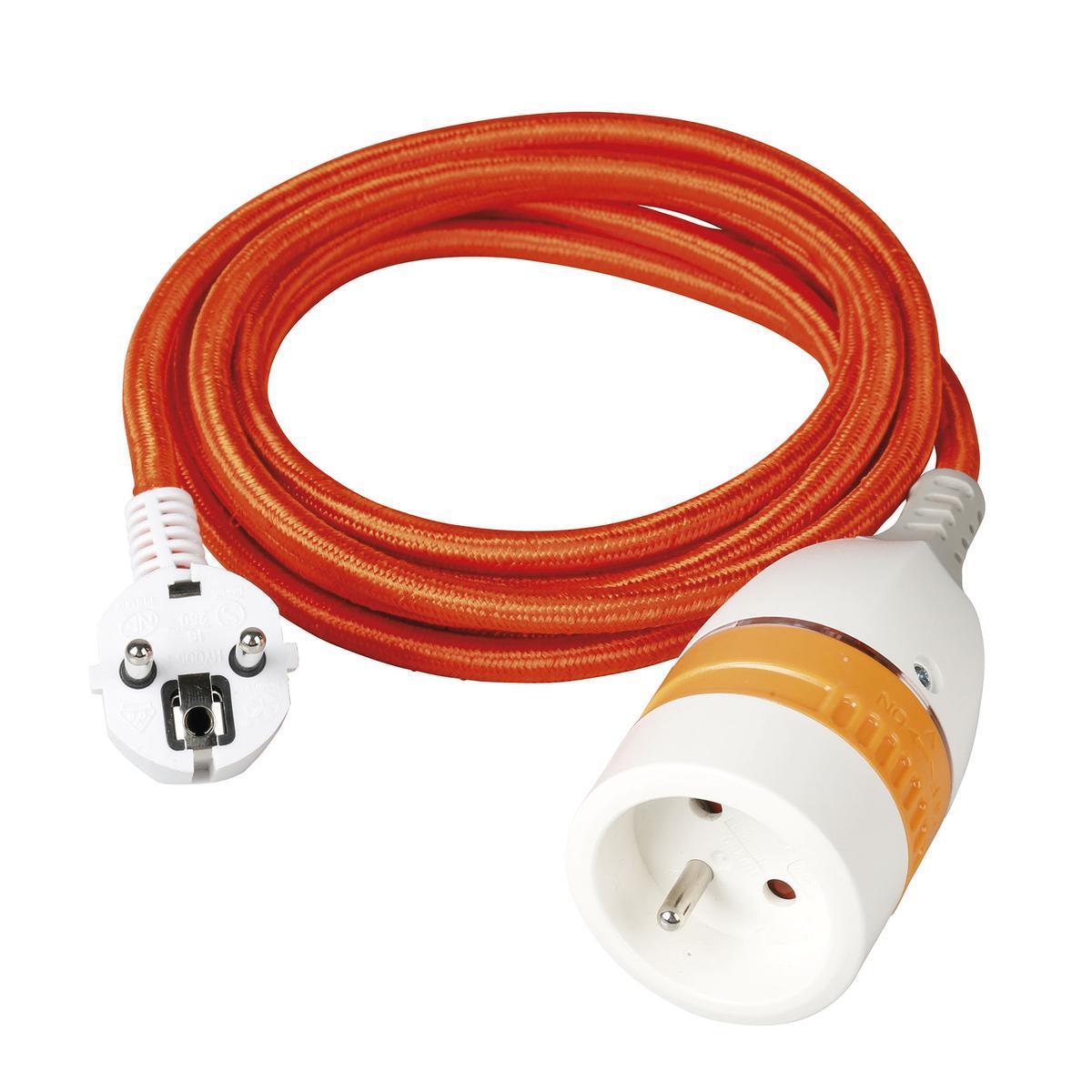 Prolongateur internet et cable - L 3 m - Orange