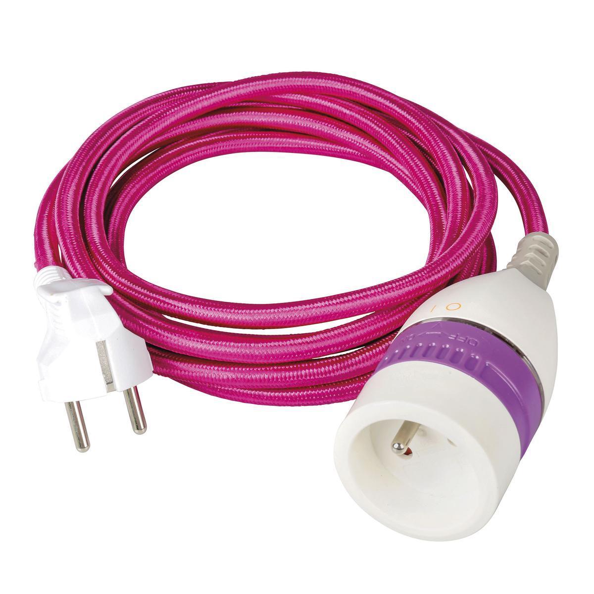 Prolongateur internet et cable - L 3 m - Violet