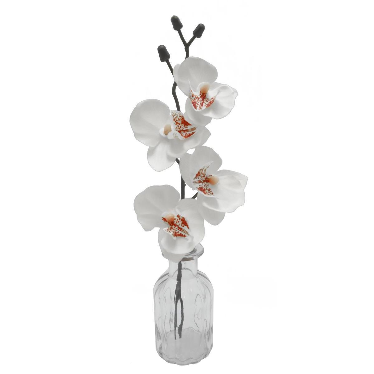 Centre de table Orchidée - H 28 cm - Blanc