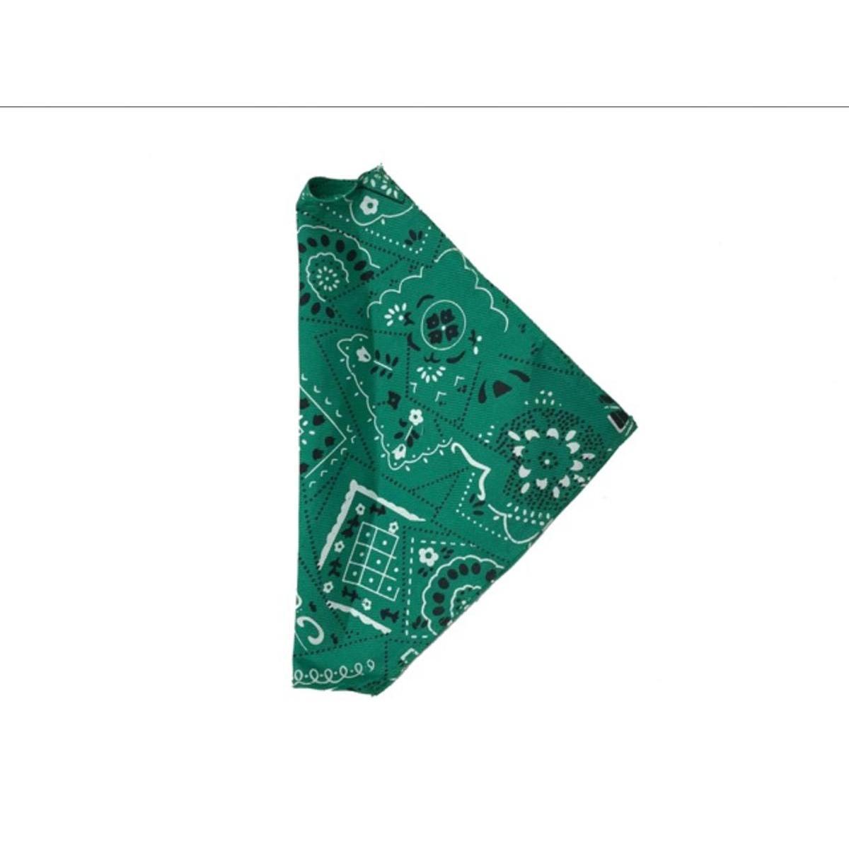 Tissu Bandana à glisser sur collier - 22 x 14 cm - Différents modèles - Vert