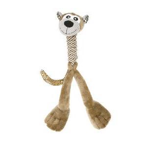 Peluche singe cou corde - 50 x 15 x 11 cm - Marron