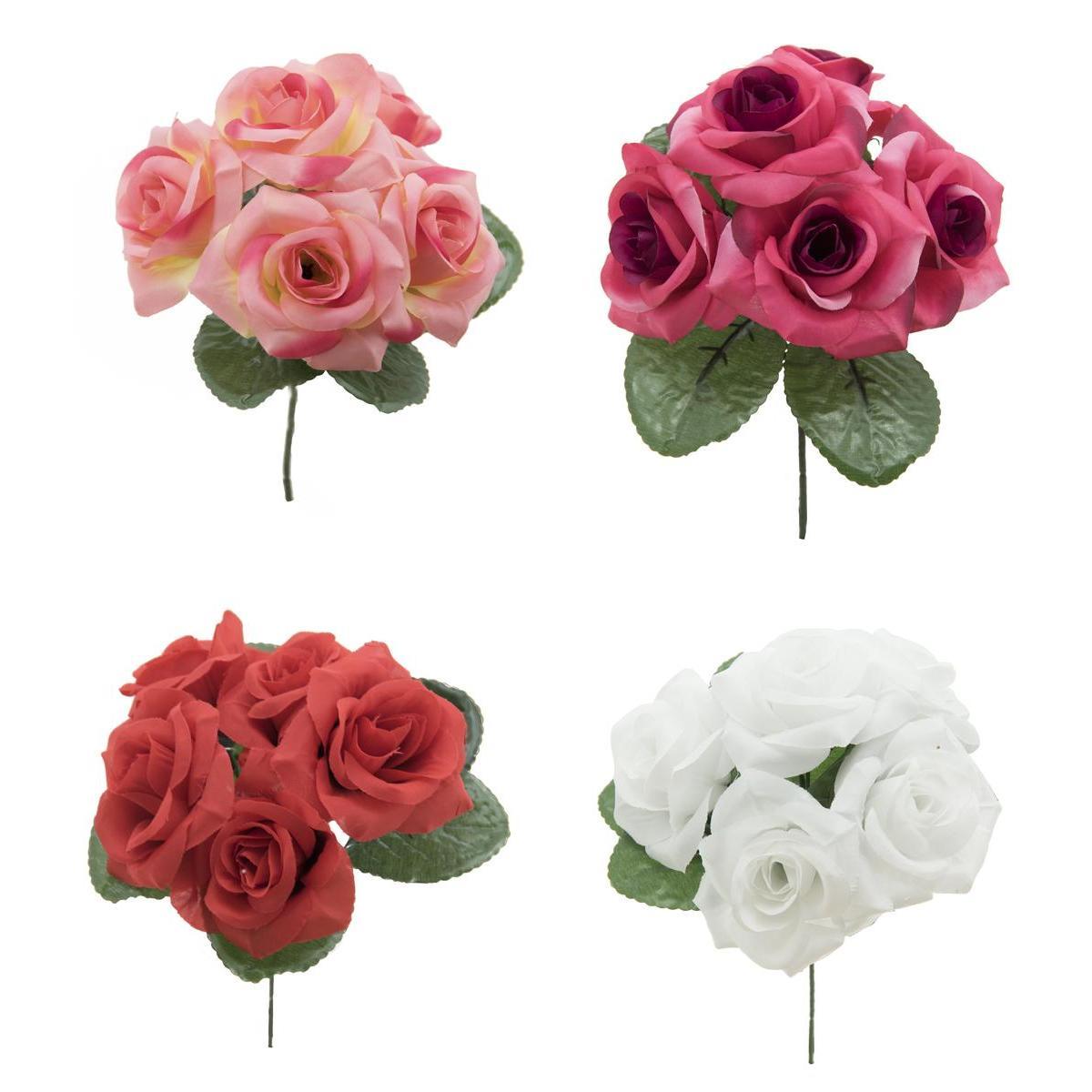 Mini bouquet de 5 roses - Différents coloris