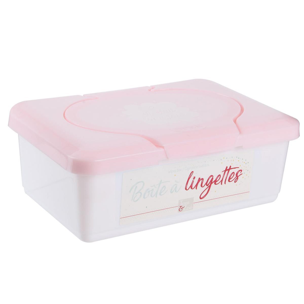 Boîte à lingettes - L 20 x H 7.5 x l 12.3 cm - Multicolore - TOM ET ZOE