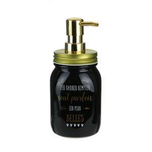 Distributeur de savon Ethnique - 52 cl - Blanc, cuivre, noir - HOME DECO FACTORY