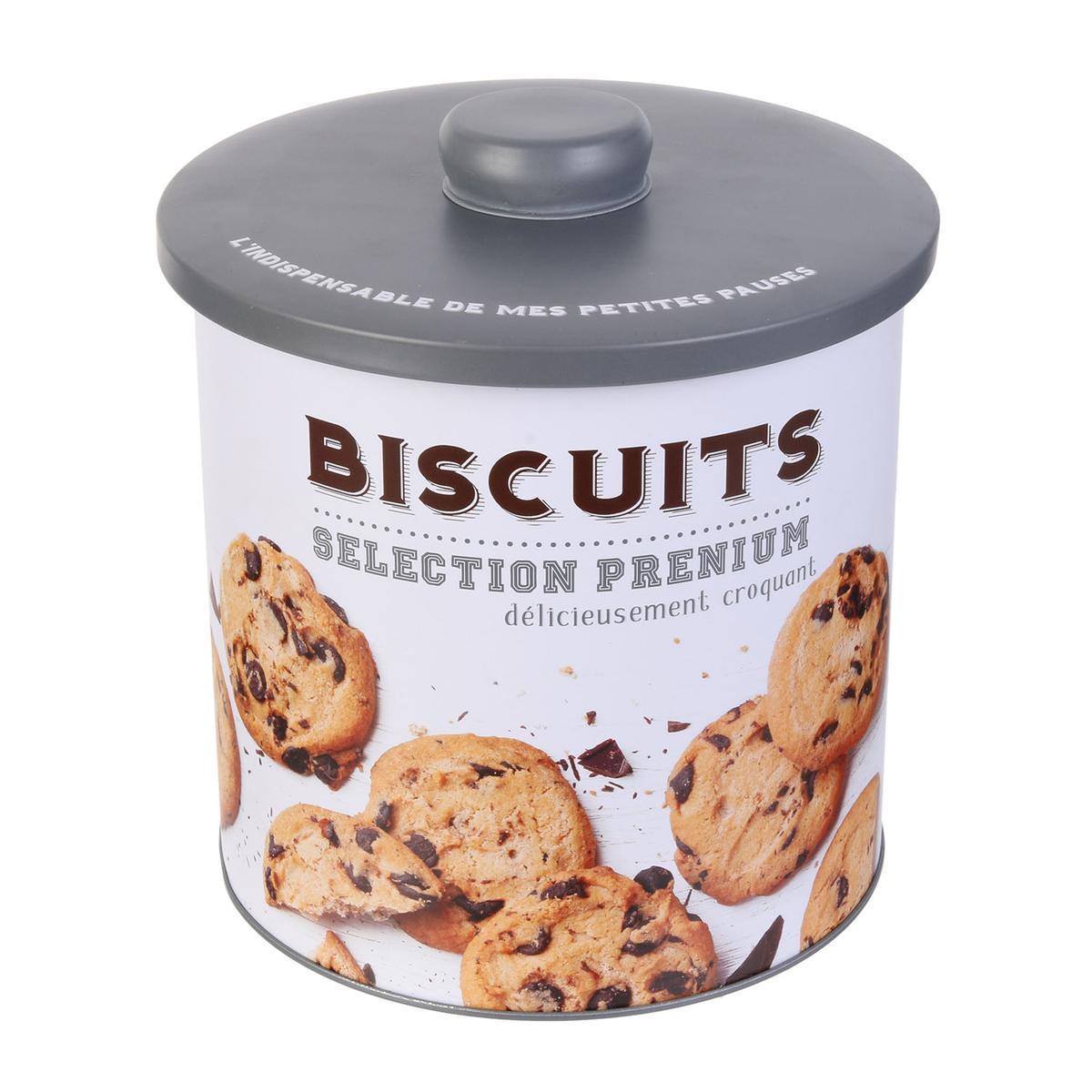 Boîte à biscuits - ø 16.5 x H 17.8 cm - Noir, gris - COOK CONCEPT