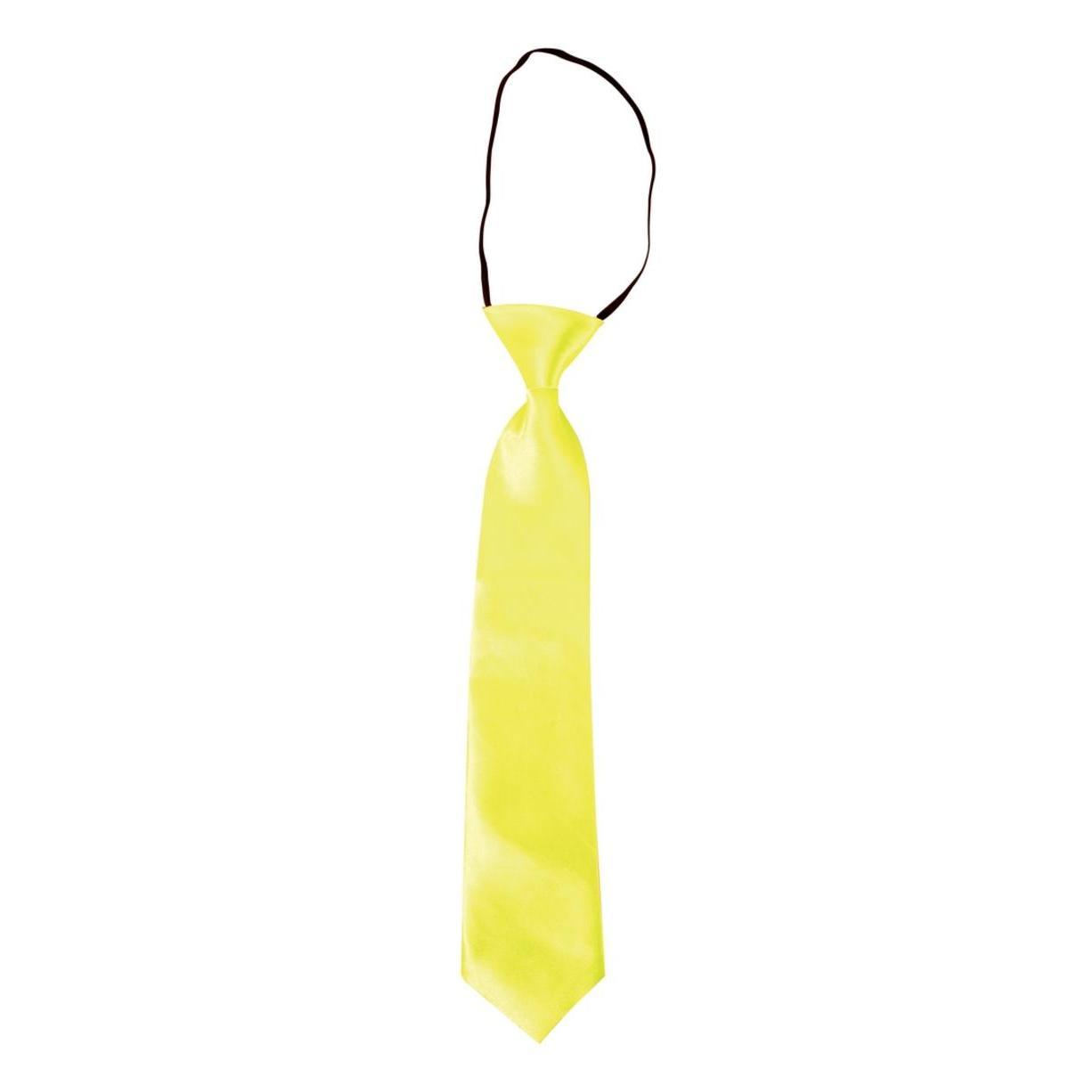 Cravate fluo - L 39 x l 10 cm - Jaune - PTIT CLOWN