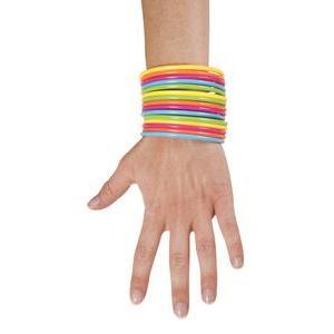 15 bracelets en jonc colorés - L 7 x H 5 x l 7 cm - Multicolore - PTIT CLOWN