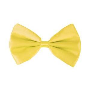 Nœud papillon fluo en tissu - L 14 x H 2 x l 12 cm - Jaune - PTIT CLOWN