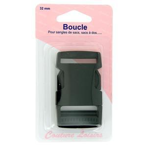 Boucle 32 mm pour sangle col.noir - Noir