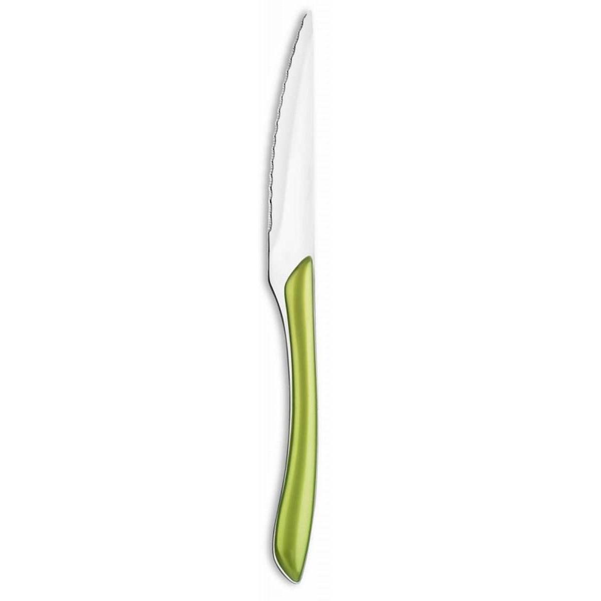 Couteau de table éclat métallik - Vert olive