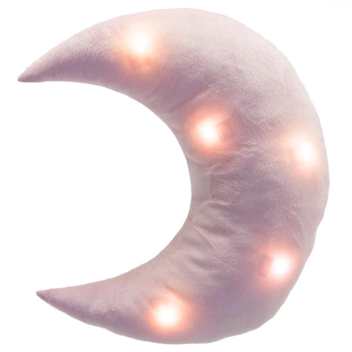 Coussin lune LED - Rose