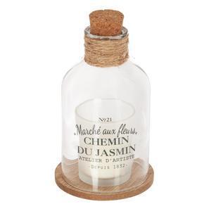 Bougie parfumée sous cloche gardenia - H 19 cm