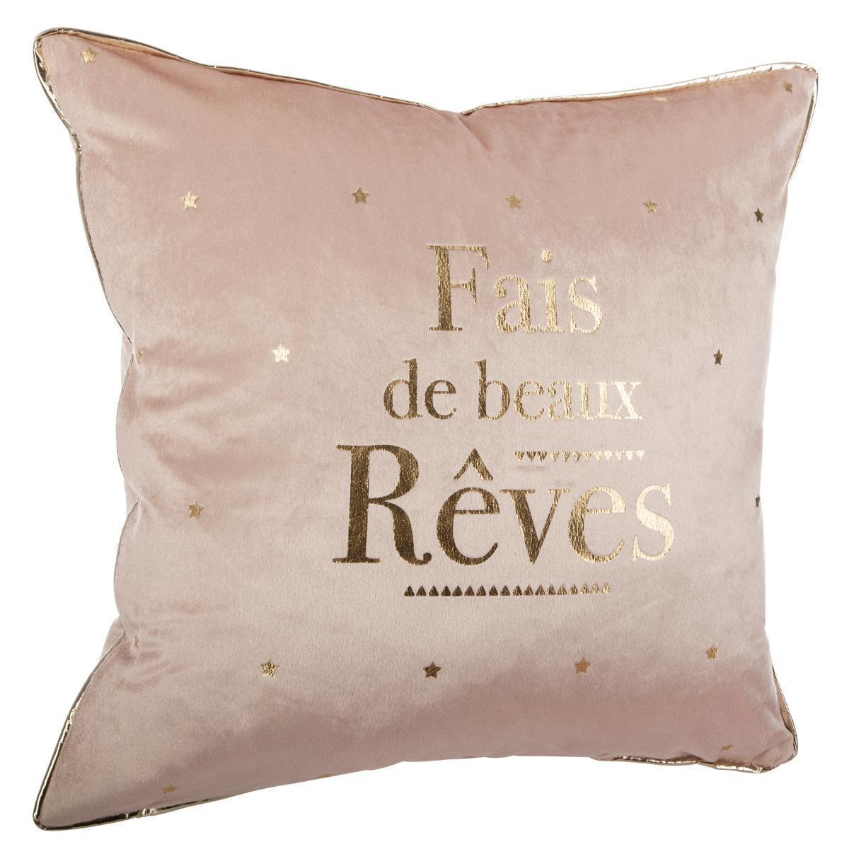 Coussin rêves doré - 40 x 40 cm