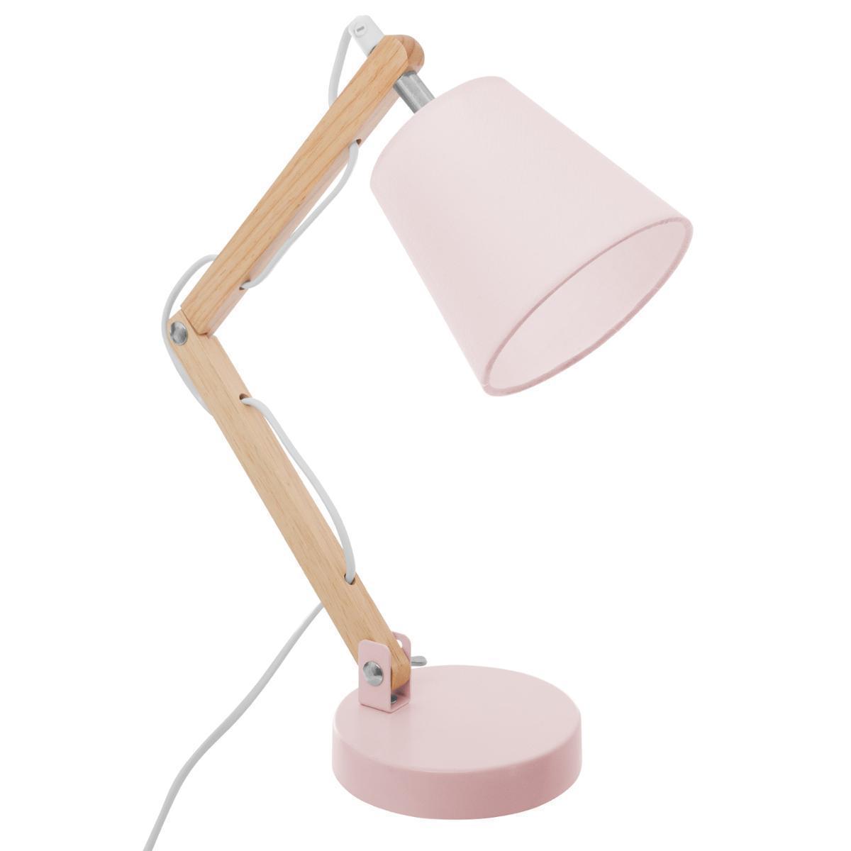 Lampe articulée - H 36 cm - Rose