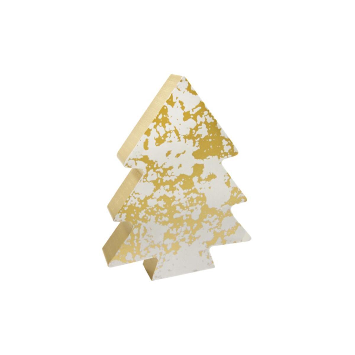 sapin bois peint eclats metalliques or