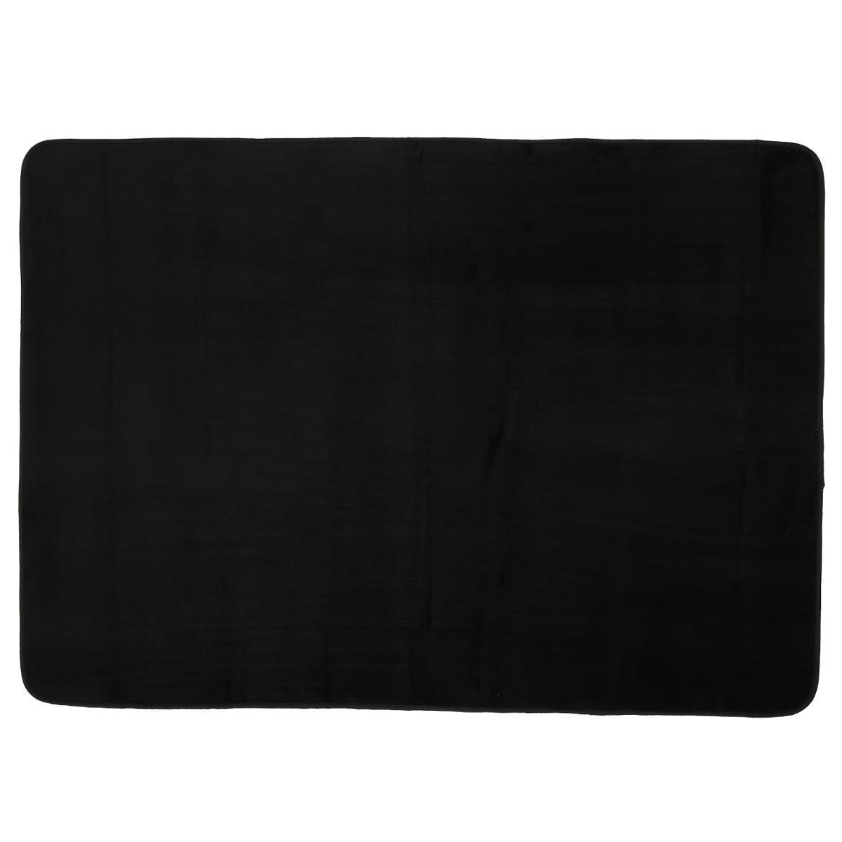 Tapis effet velours - L 170 x l 120 cm - Noir - ATMOSPHERA