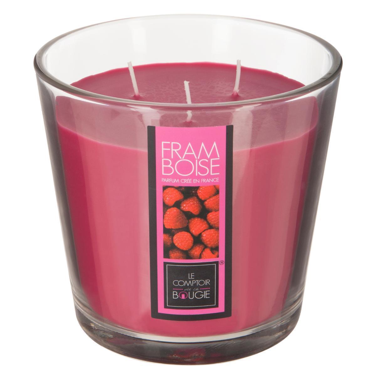 Bougie parfumée framboise Nina - 500 g