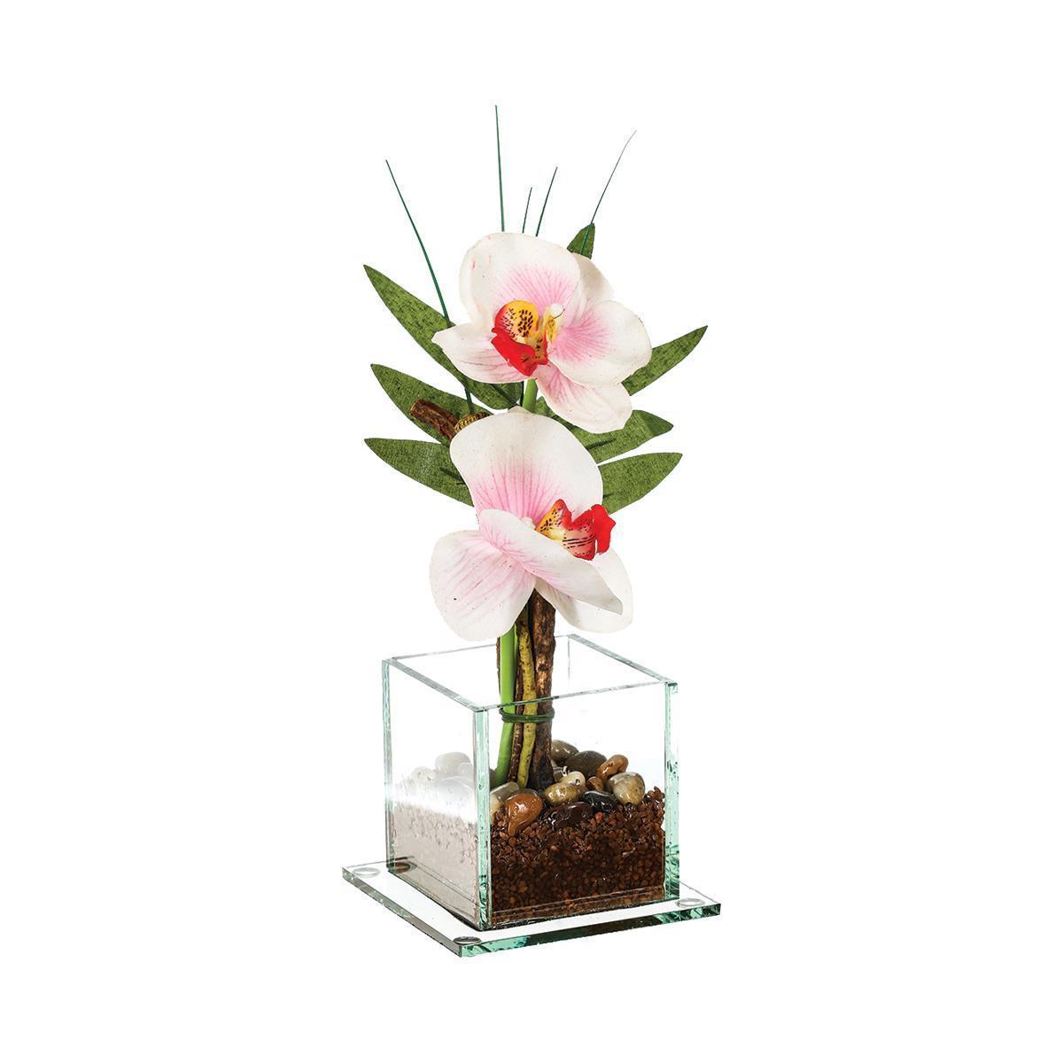 Composition d'orchidées avec vase