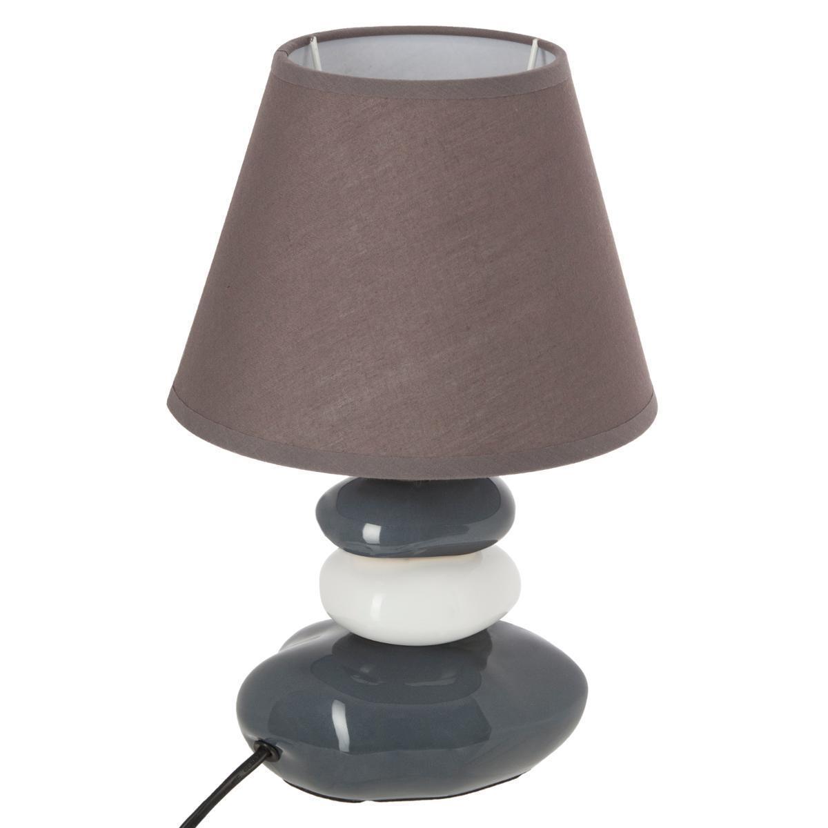 Lampe de chevet galet - H 31 cm