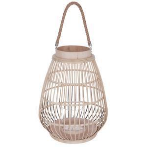 Lanterne rattan et son verre