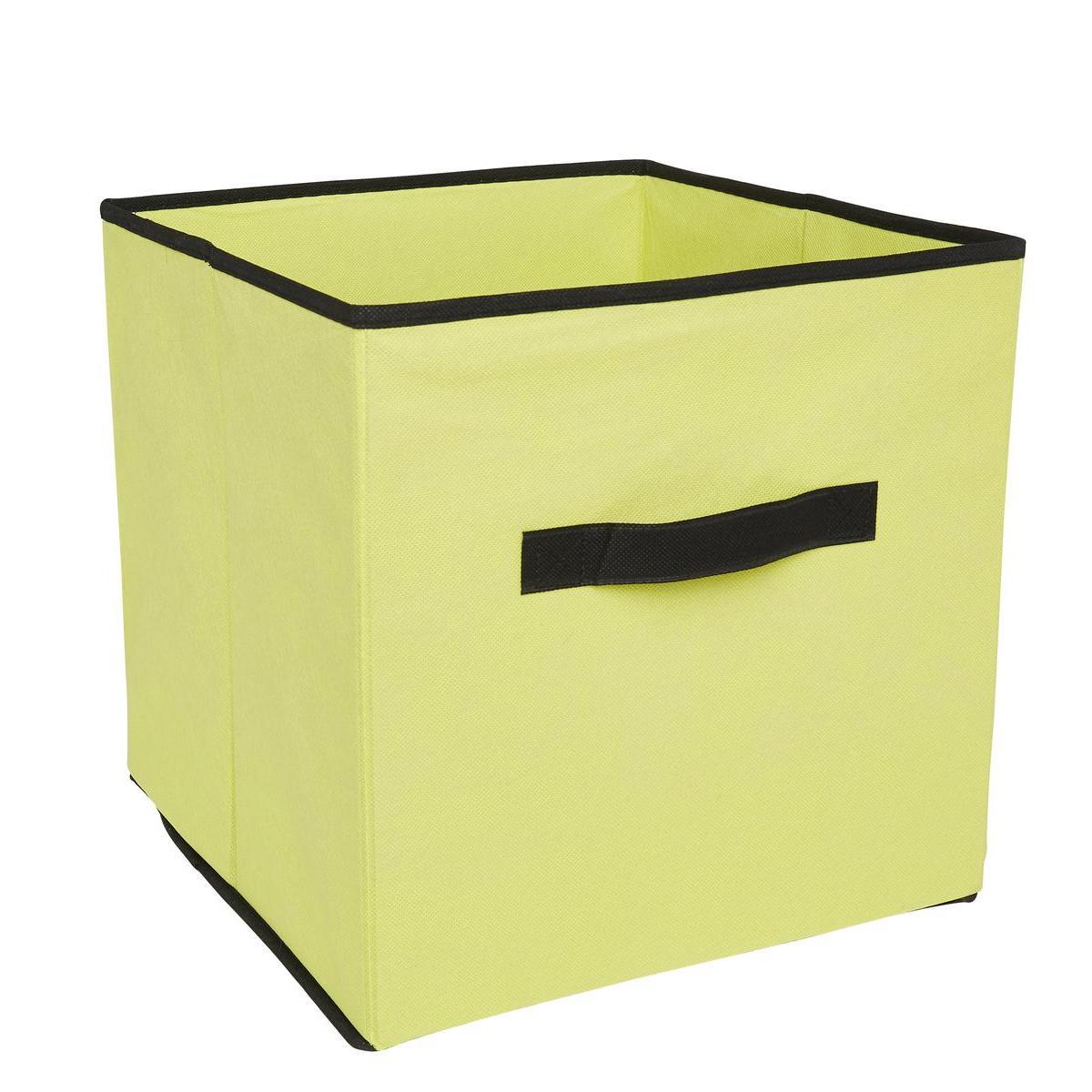 Cube de rangement souple - 31 x 31 x 31 cm - Différents coloris - Vert anis