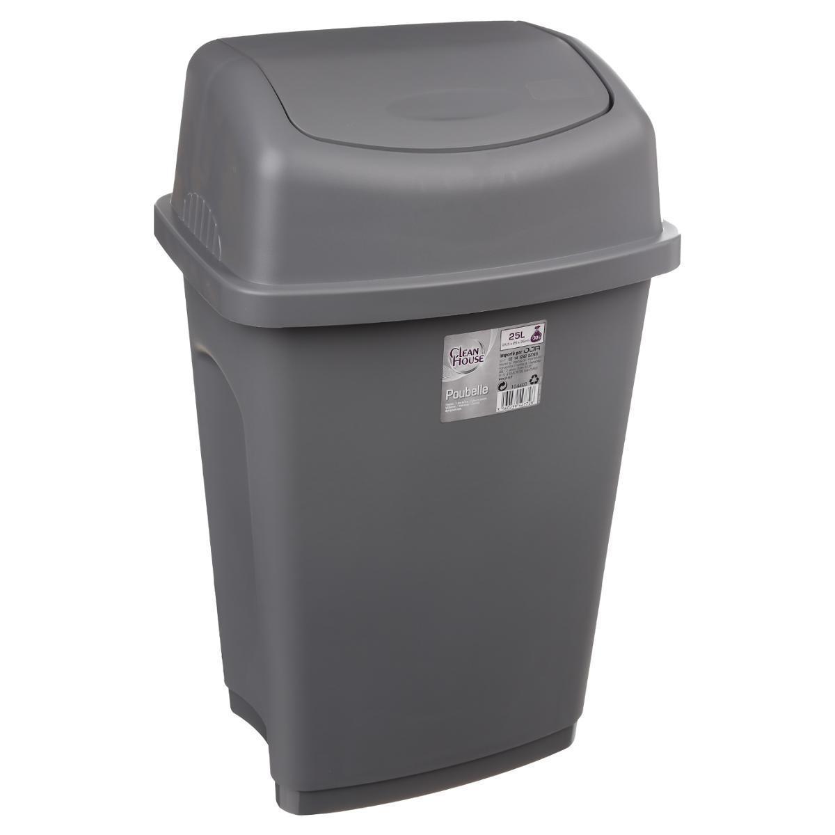 Poubelle 25 L - Gris