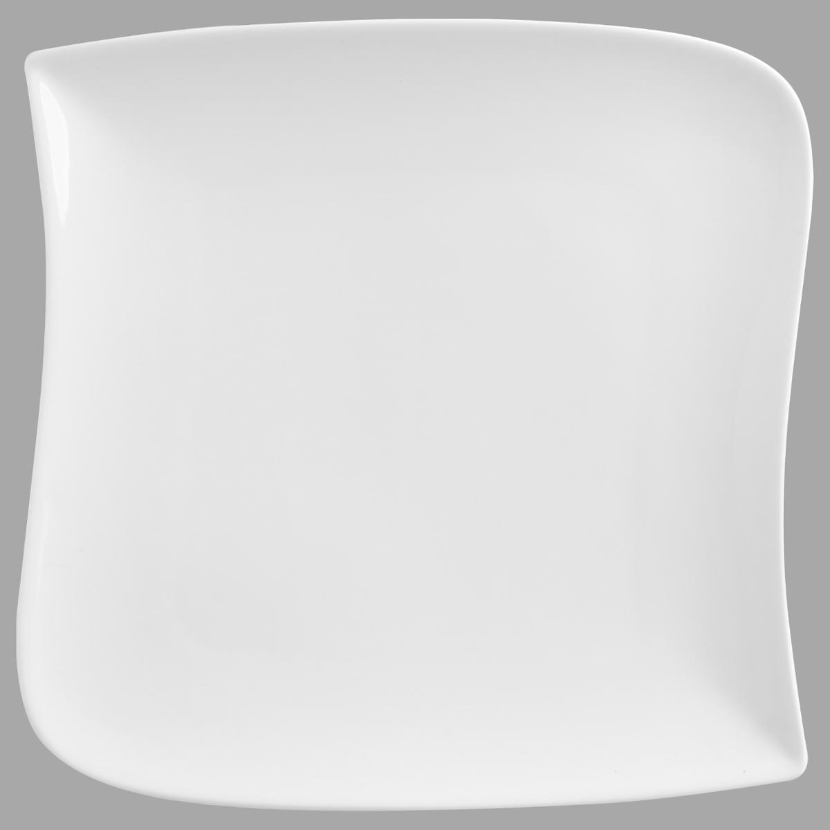 Assiette plate carrée vague - 26 x 26 cm