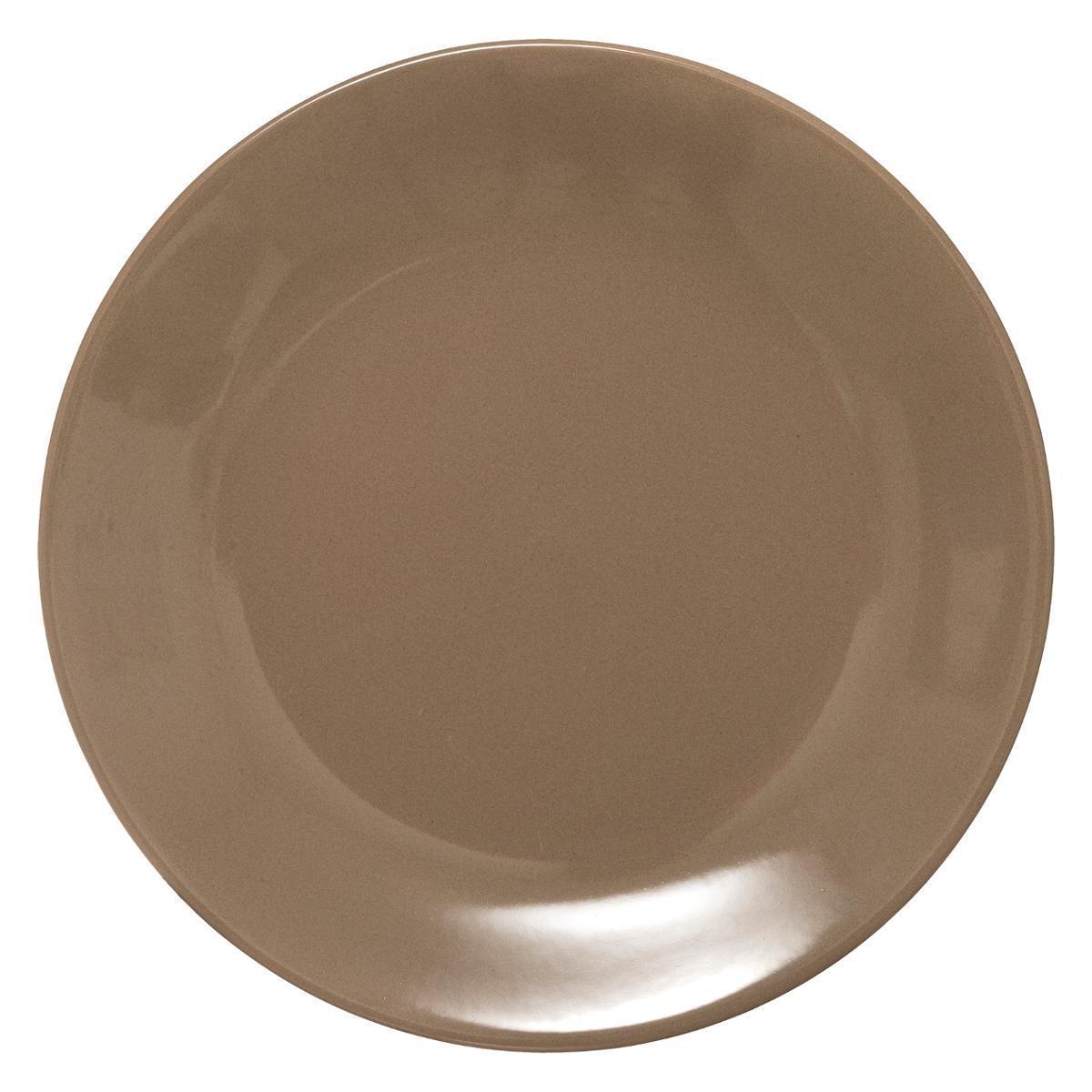 Assiette plate - ø 26 cm - Marron taupe