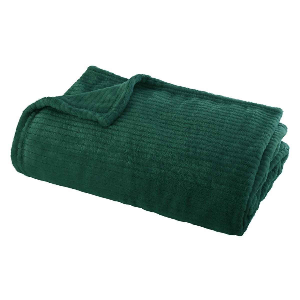 Plaid flanelle Andrew - 150 x 125 cm - Vert - ATMOSPHERA