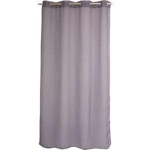 Panneau voile à œillets avec perles Nacre - 140 x 240 cm - Gris foncé