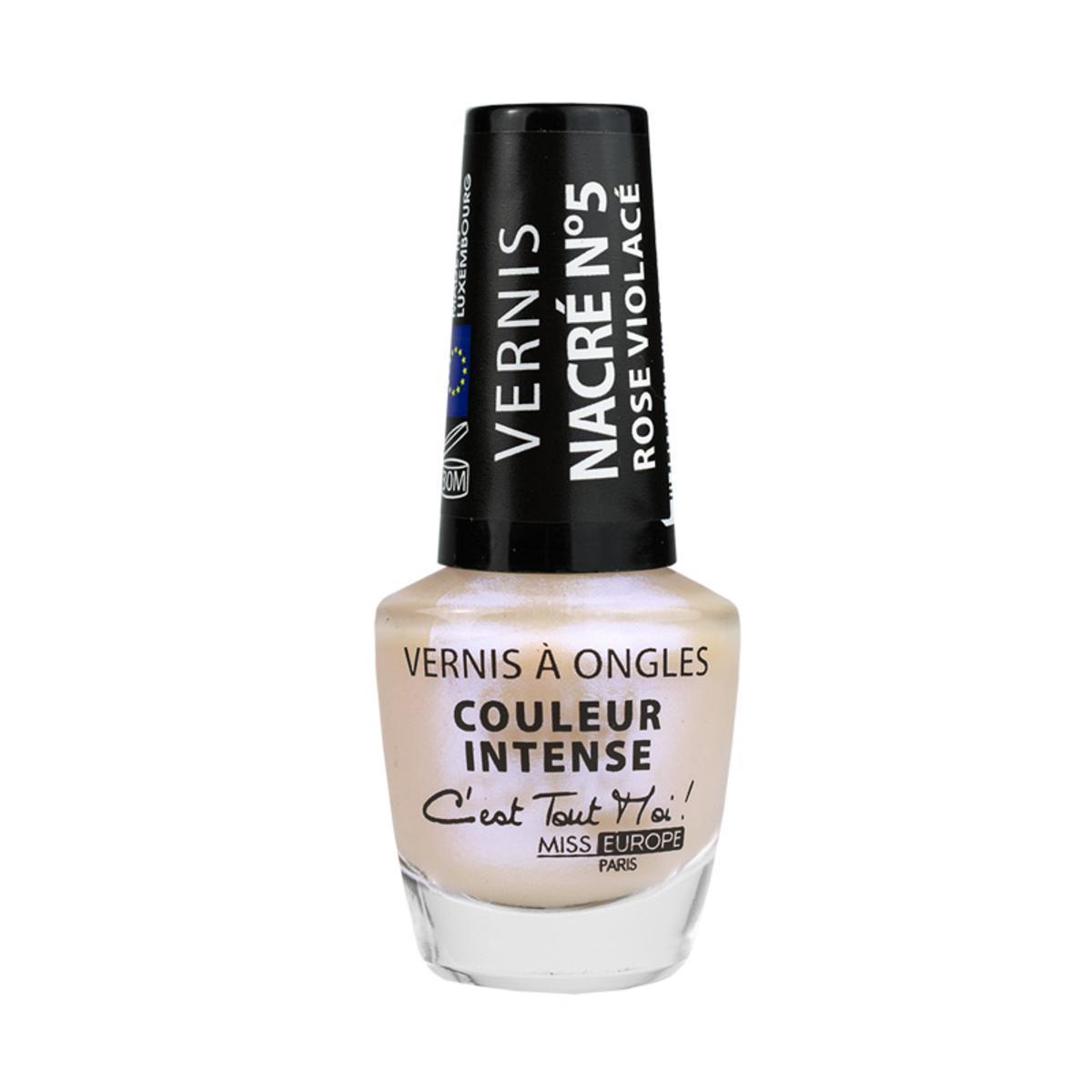 Vernis à ongles irisé/nacré n°05 - ø 2.8 x H 6.7 cm - Rose Violacé Nacré Irisé - MISS EUROPE