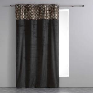 Rideau à œillets Graphigold - 140 x 240 cm - Noir