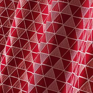 Rideau à œillets Isometric - 140 x 260 cm - Rouge