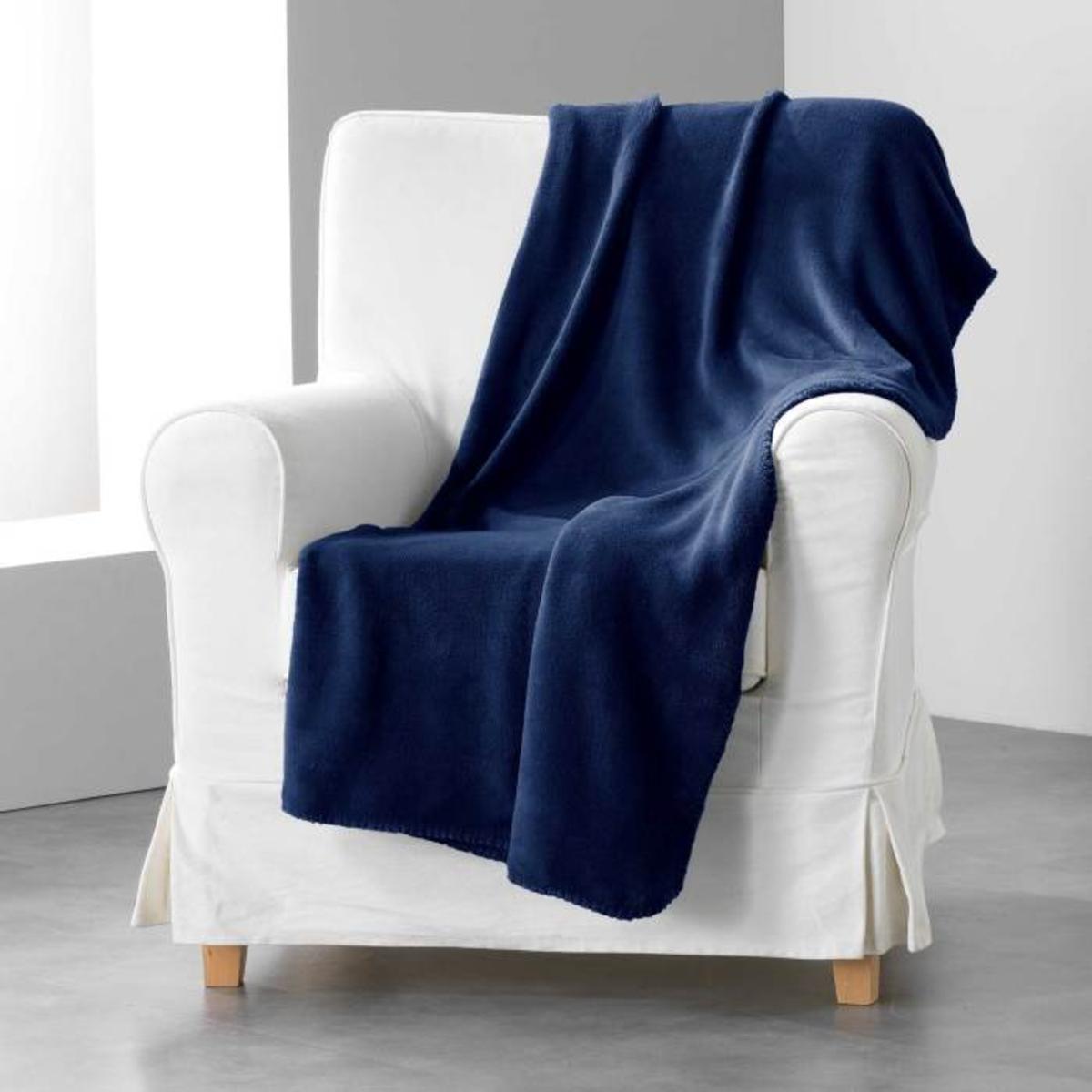 Jeté de fauteuil Louna - 125 x 150 cm - Bleu nuit