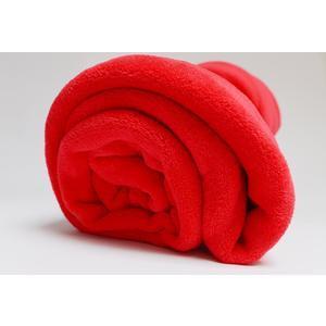 Jeté de canapé ou lit extra doux - 140 x 200 cm - Calin rouge en microfibre