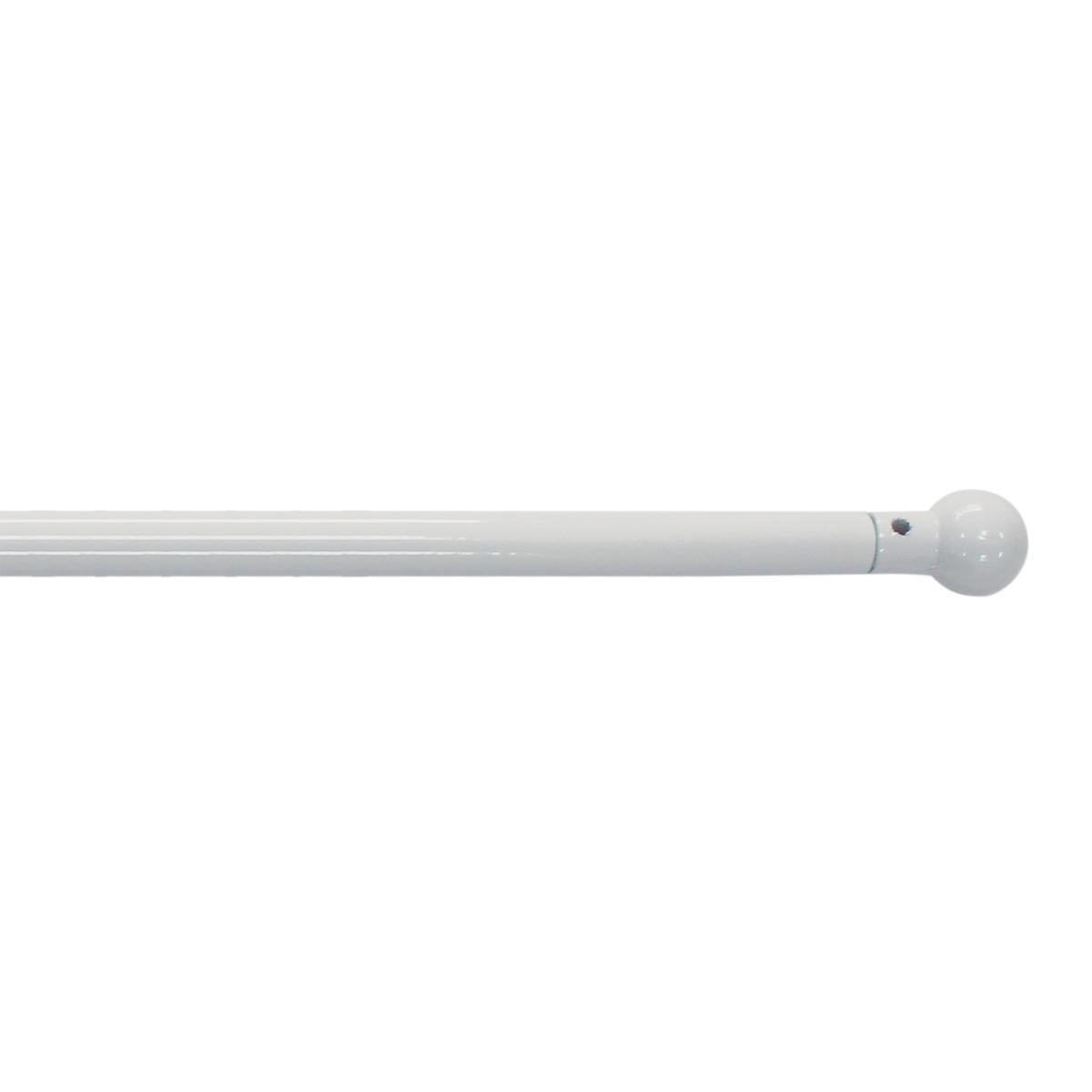 Tringle déco extensible Bolla - L 85 cm - Blanc