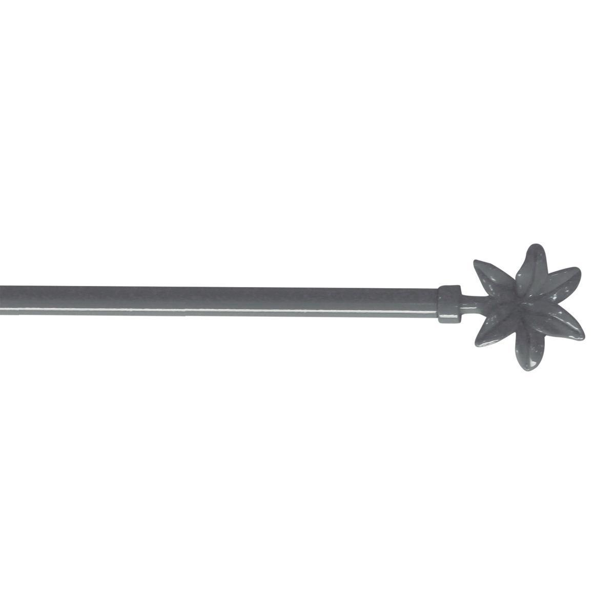 Tringle déco extensible Fleurella - L 48 cm - Gris