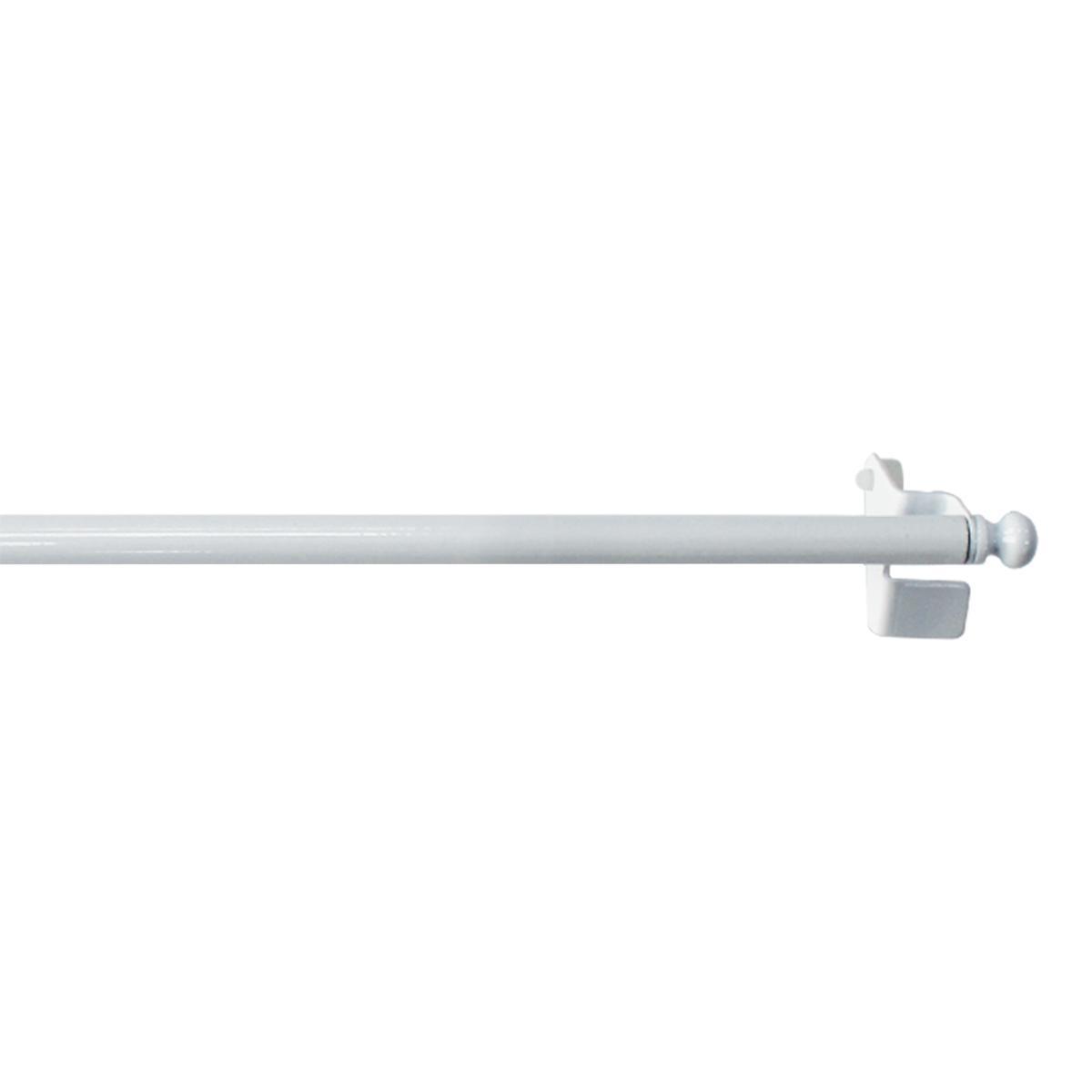 Vitrage fixation rapide extensible - L 30 cm - Blanc