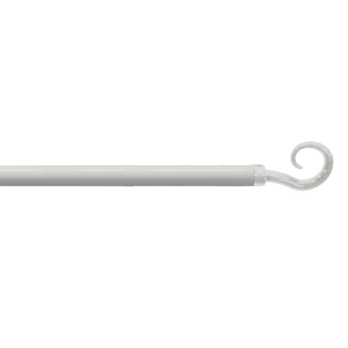 Tringle déco extensible Spiralia - L 48 cm - Blanc