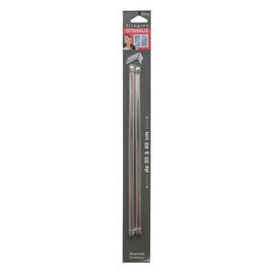 Paire de vitrages extensibles - L 30 cm - Gris